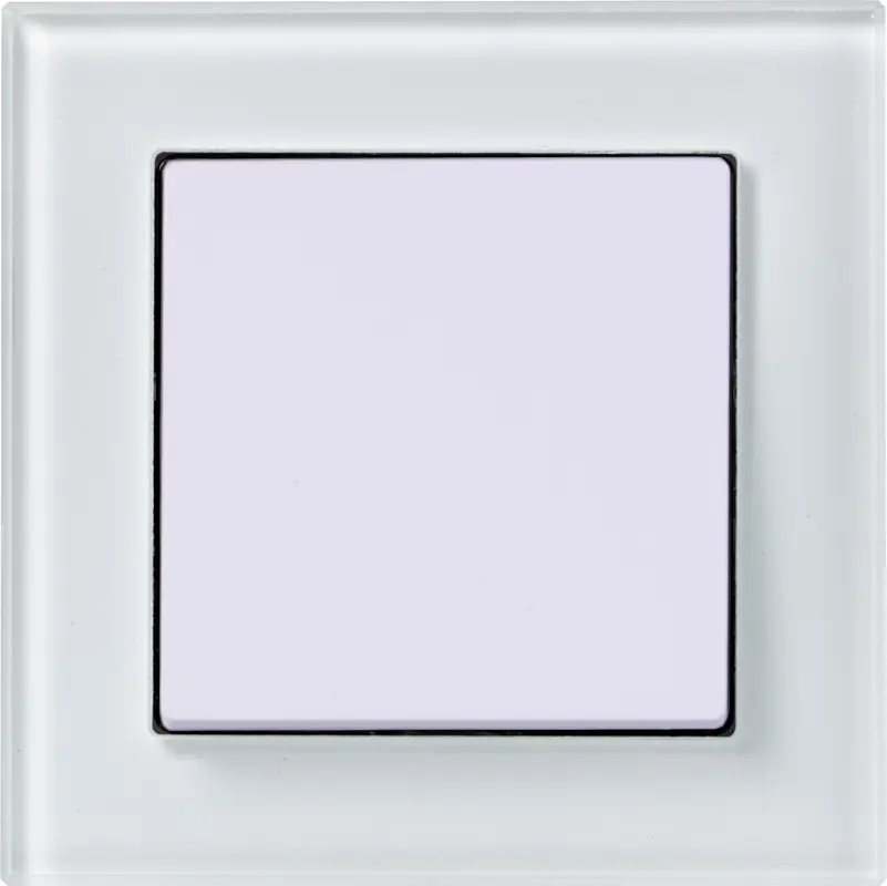 Цвет - Лотос, рамки - Матовое белое стекло - Розетки и выключатели .